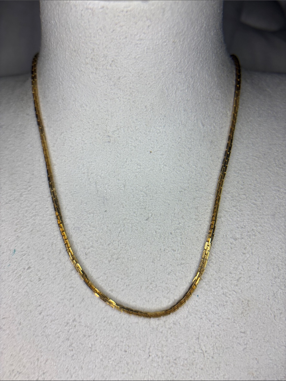 Gold plated Hong Kong stamped Box-Link Women's Necklace chain - Classic Elegance